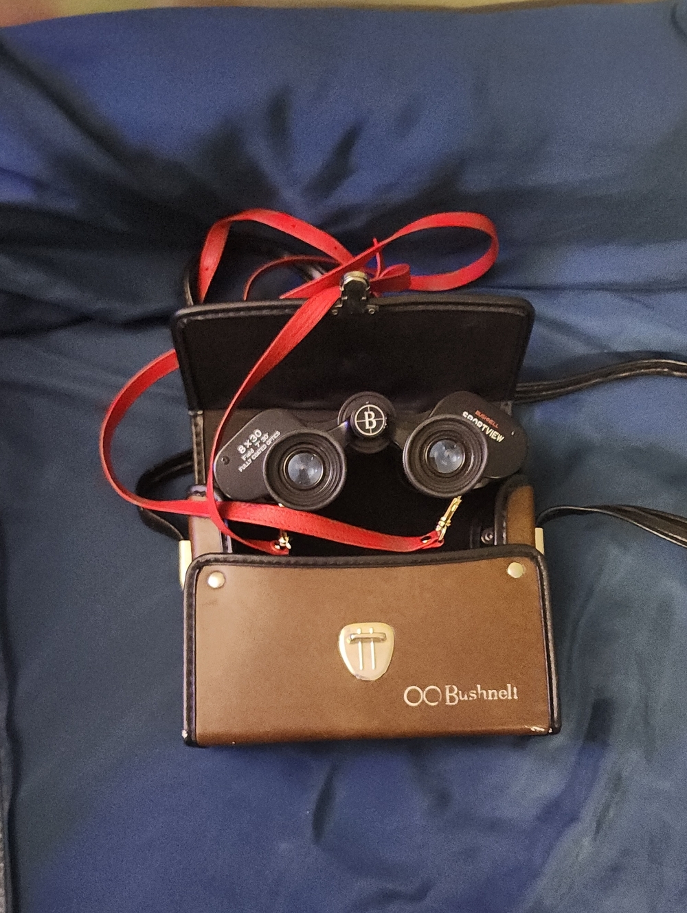 Vintage Bushnell Sportview 8x30 Binoculars w/ Case - AS IS Flaw